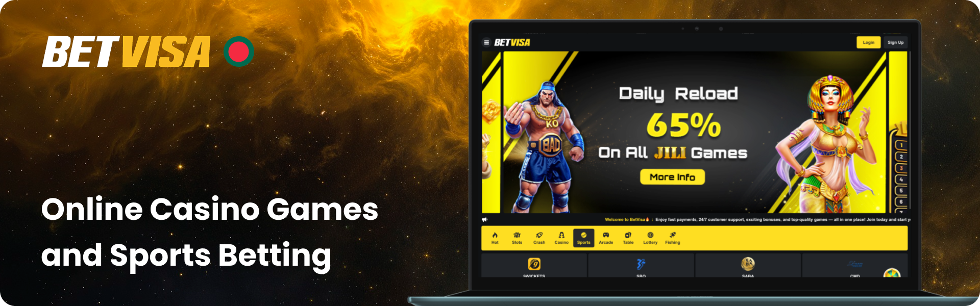 BetVisa Bangladesh - Online Casino Games and Sports Betting